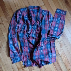 George Red & Blue Plaid Shirt